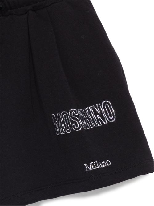 Bermuda unisex Moschino Kid Teen neri MOSCHINO KID-TEEN | HDQ020LDA2560100